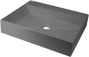 DEANTE Correo Umywalka granitowa stawiana na blat - 500x400 mm - antracyt metalik - CQR_TU5S