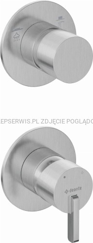 DEANTE Silia Bateria prysznicowa podtynkowa z przełącznikiem natrysku - stal szczotkowana - BQS_F44P - packshot