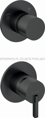 DEANTE Silia Bateria prysznicowa podtynkowa z przełącznikiem natrysku - nero - BQS_N44P - packshot