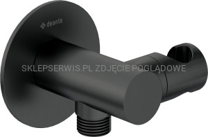 DEANTE Silia Przyłącze kątowe okrągłe z uchwytem na słuchawkę - nero - NQS_N57K