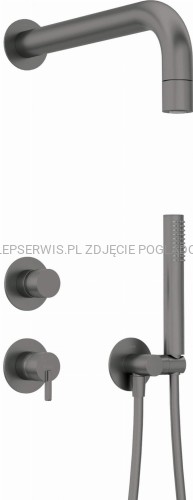 DEANTE Silia Zestaw prysznicowy podtynkowy z główką prysznicową - titanium - NQS_D9XK - packshot