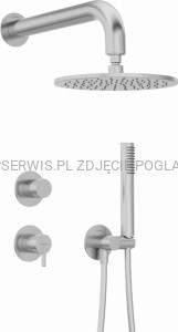 DEANTE Silia Zestaw prysznicowy podtynkowy z głowicą prysznicową - stal szczotkowana - NQS_F9YK