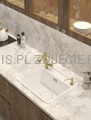 DEANTE Silia Bateria kuchenna z wyciąganą wylewką - złoto szczotkowane - BQS_R73M - decor