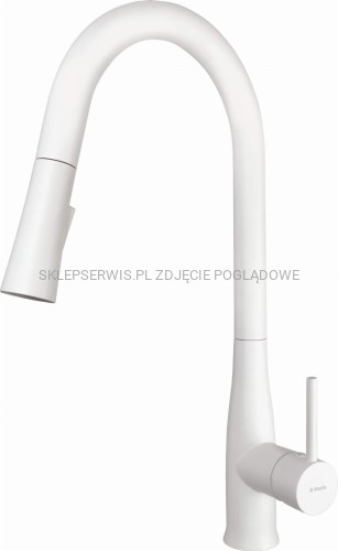 DEANTE Lukrecja Bateria kuchenna z wyciąganą wylewką - 2 rodzaje strumienia - bianco - BDH_A72M - packshot