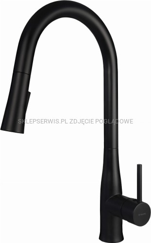 DEANTE Lukrecja Bateria kuchenna z wyciąganą wylewką - 2 rodzaje strumienia - nero - BDH_N72M - packshot