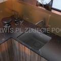 DEANTE Silia Bateria kuchenna z wyciąganą wylewką - titanium - BQS_D73M - decor