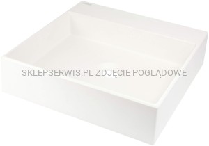 DEANTE Correo Umywalka granitowa stawiana na blat - 400x400 mm - alabaster - CQR_AU4S