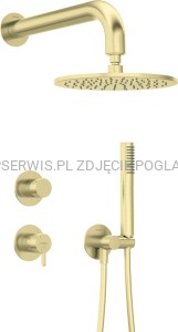 DEANTE Silia Zestaw prysznicowy podtynkowy z głowicą prysznicową - złoto szczotkowane - NQS_R9YK