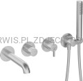 DEANTE Silia Bateria wannowa 4-otworowa podtynkowa - stal szczotkowana - BQS_F18P - packshot