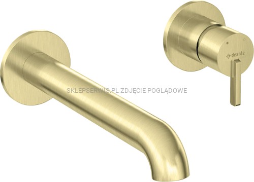 DEANTE Silia Bateria umywalkowa podtynkowa - złoto szczotkowane - BQS_R54L - packshot