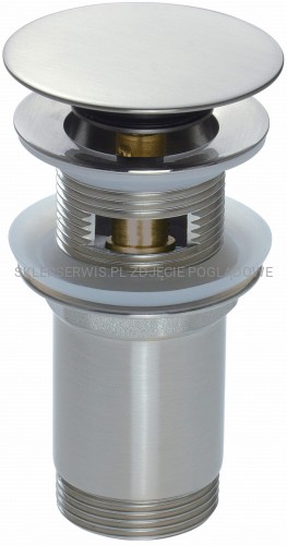 DEANTE Click-Clack Korek do umywalki lub bidetu z tuleją - uniwersalny - stal szczotkowana - NHC_F10U - packshot