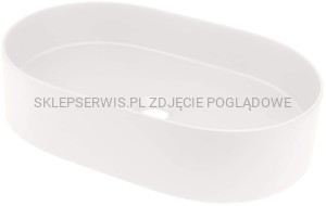 DEANTE Silia Umywalka granitowa nablatowa owalna - alabaster - CQS_AU6S
