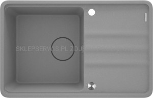 DEANTE Momi Zlewozmywak granitowy 1-komorowy z ociekaczem - szary metalik - ZKM_S113